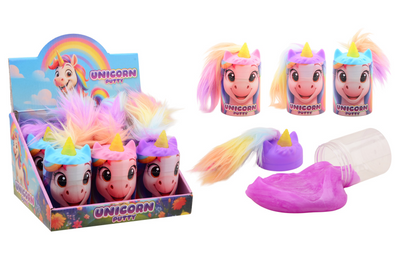 Mastic licorne aux cheveux pelucheux fou Johntoy