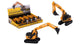 Engin de chantier : display pelle 2 asso