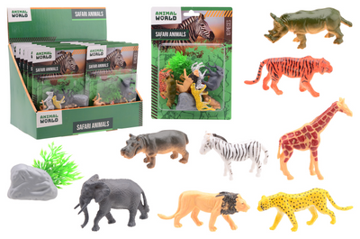 Johntoy jeu d'animaux sauvages 10 pièces sur carte