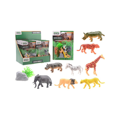 Johntoy jeu d'animaux sauvages 10 pièces sur carte