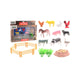 Johntoy ensemble de jeu d'animaux de la ferme 19 pièces en boîte