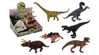 Dinosaures en présentoir 20 cm. 6 culs. 3