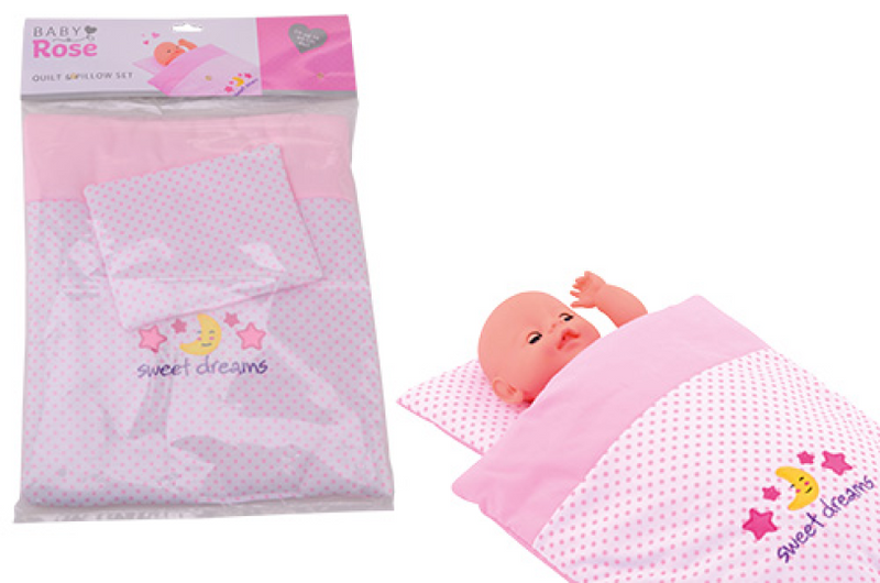 Baby Rose Doll Deken et Cushion Set