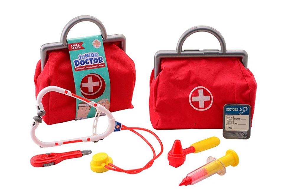 Sac de docteur Johntoy avec accessoires, 6dlg.