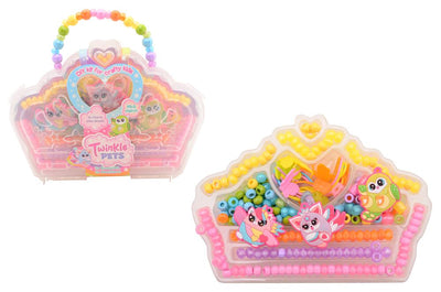 Johntoy twinkle pets - ensemble de perles dans une boîte princesse