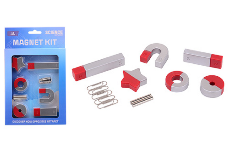 JOHNTOY SCIENCE EXPLORER MAGNET SET, 13DLG.