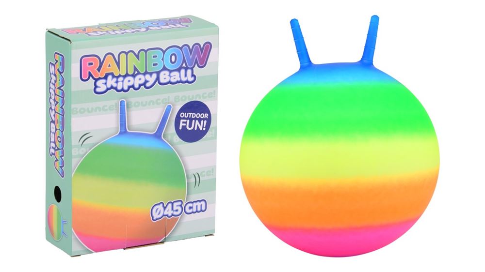 Johntoy Rainbow Skippybal, 45 cm