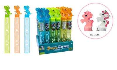 Johntoy souffleur de bulles licorne et dinosaure 118ml - 24 pcs.