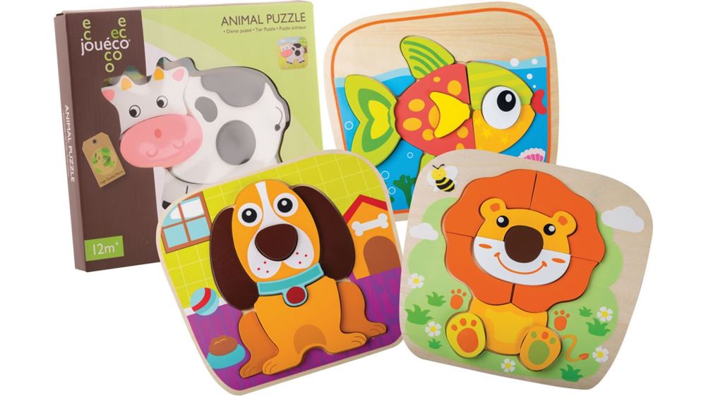 Jouéco puzzle animaux 4 culs 2+