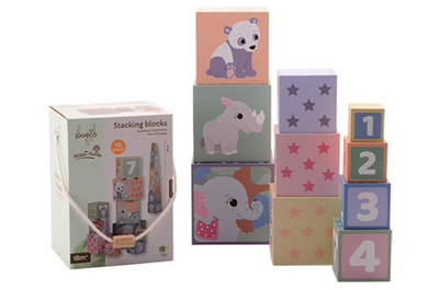 Joueco Stacking bloque les animaux sauvages, 10dlg.