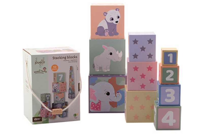 Joueco Stacking bloque les animaux sauvages, 10dlg.