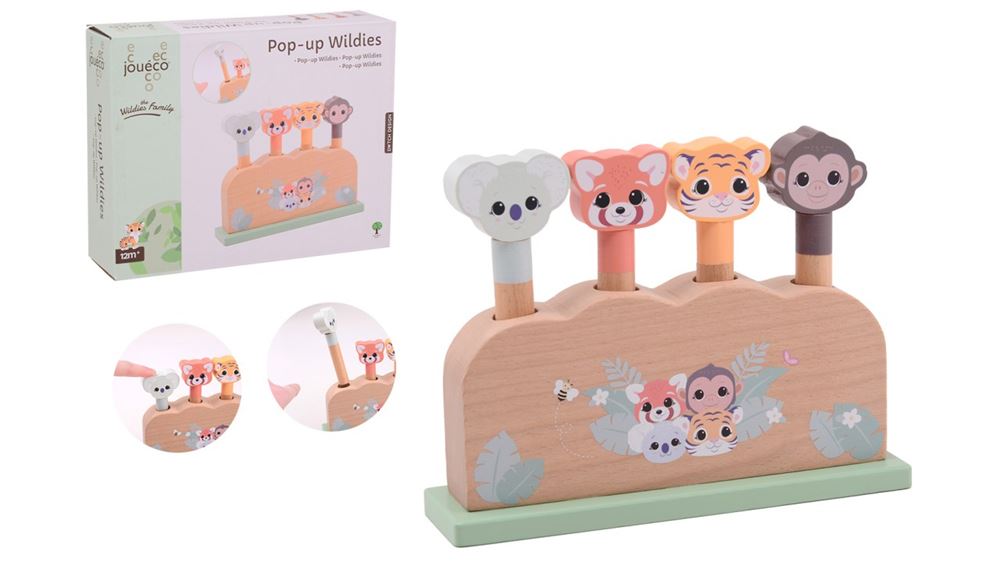 Joueco The Wildies Wooden Pop-up Wildies