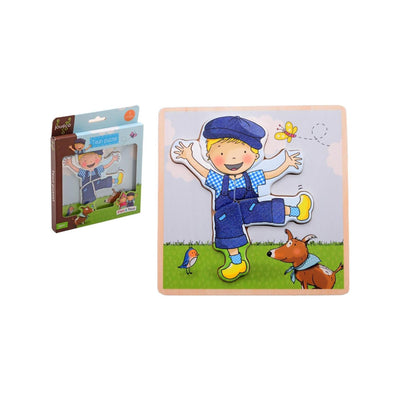 Support puzzle en bois fien teun Johntoy jouéco®