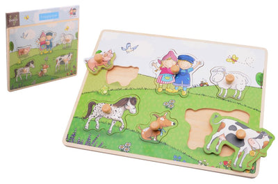 Puzzle boutons en bois fien teun Johntoy jouéco®