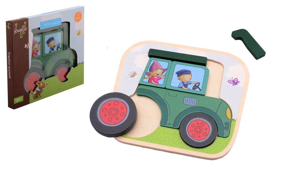 Johntoy a jouéco® fien teun tracteur puzzle bois