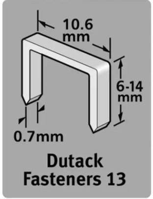 Agrafes Dutack 13 10mm 1000 pour 815