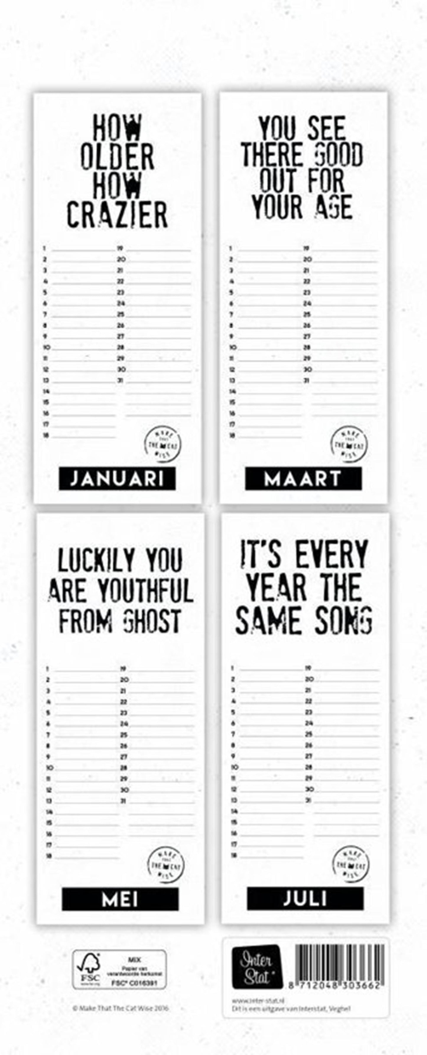 Le calendrier d'anniversaire des livres d'images fait que le chat
