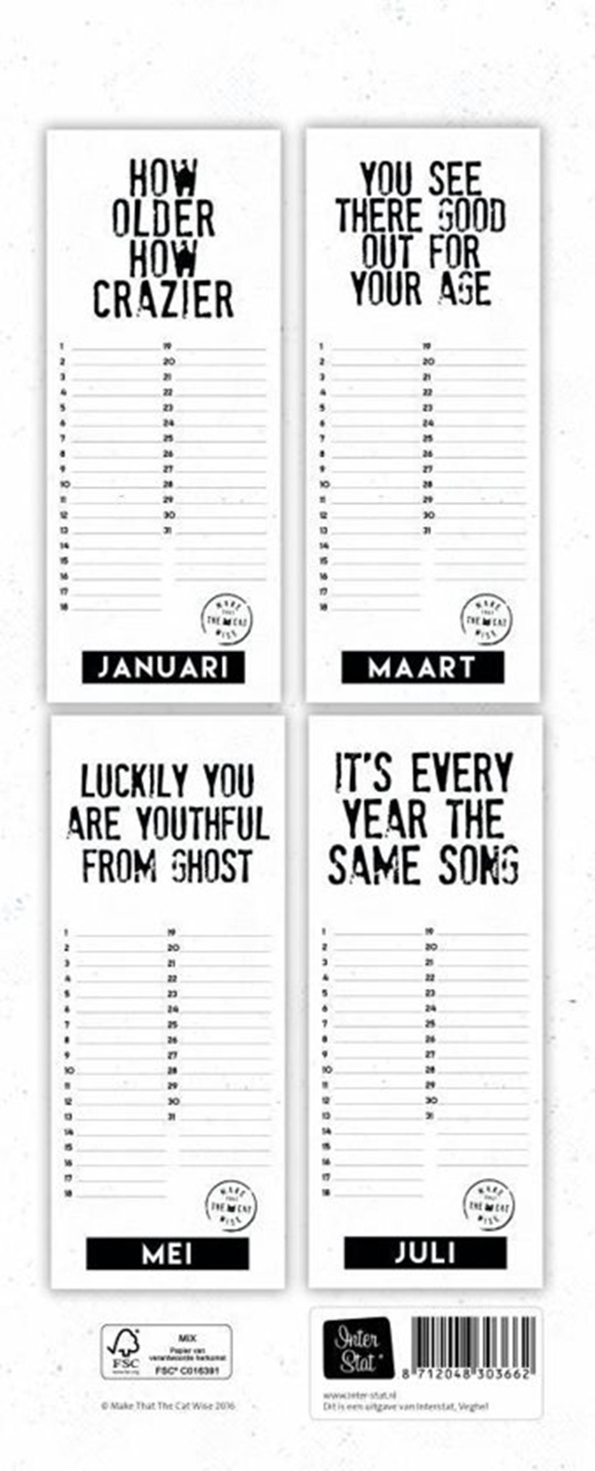 Le calendrier d'anniversaire des livres d'images fait que le chat