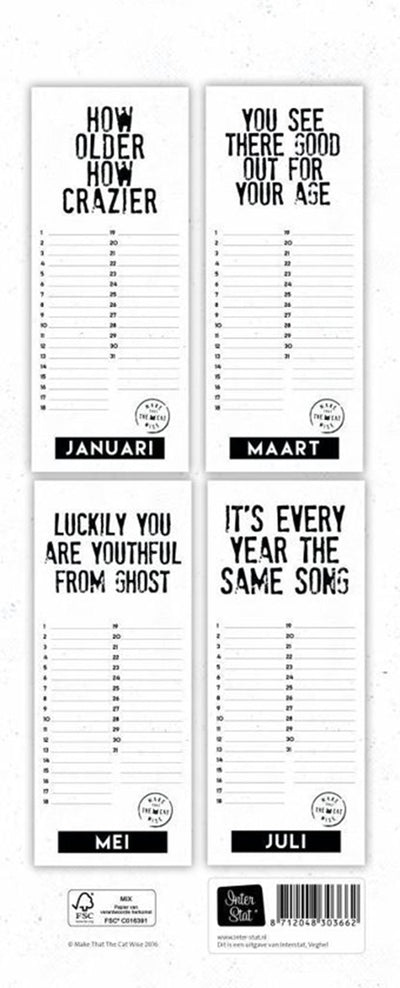 Le calendrier d'anniversaire des livres d'images fait que le chat