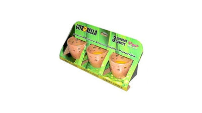 Divers pots en terre cuite à la citronnelle lot de 3