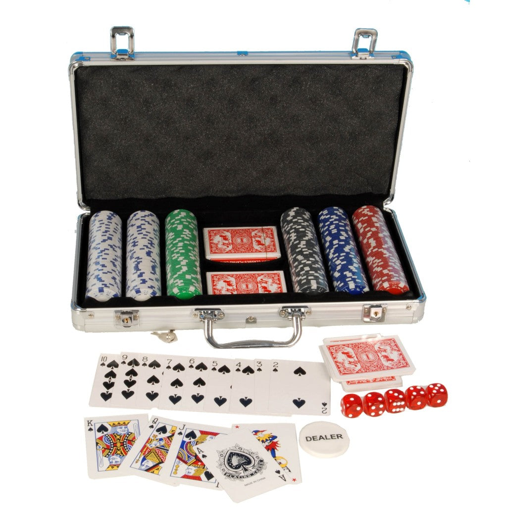 Ensemble de poker de base dans une valise en aluminium