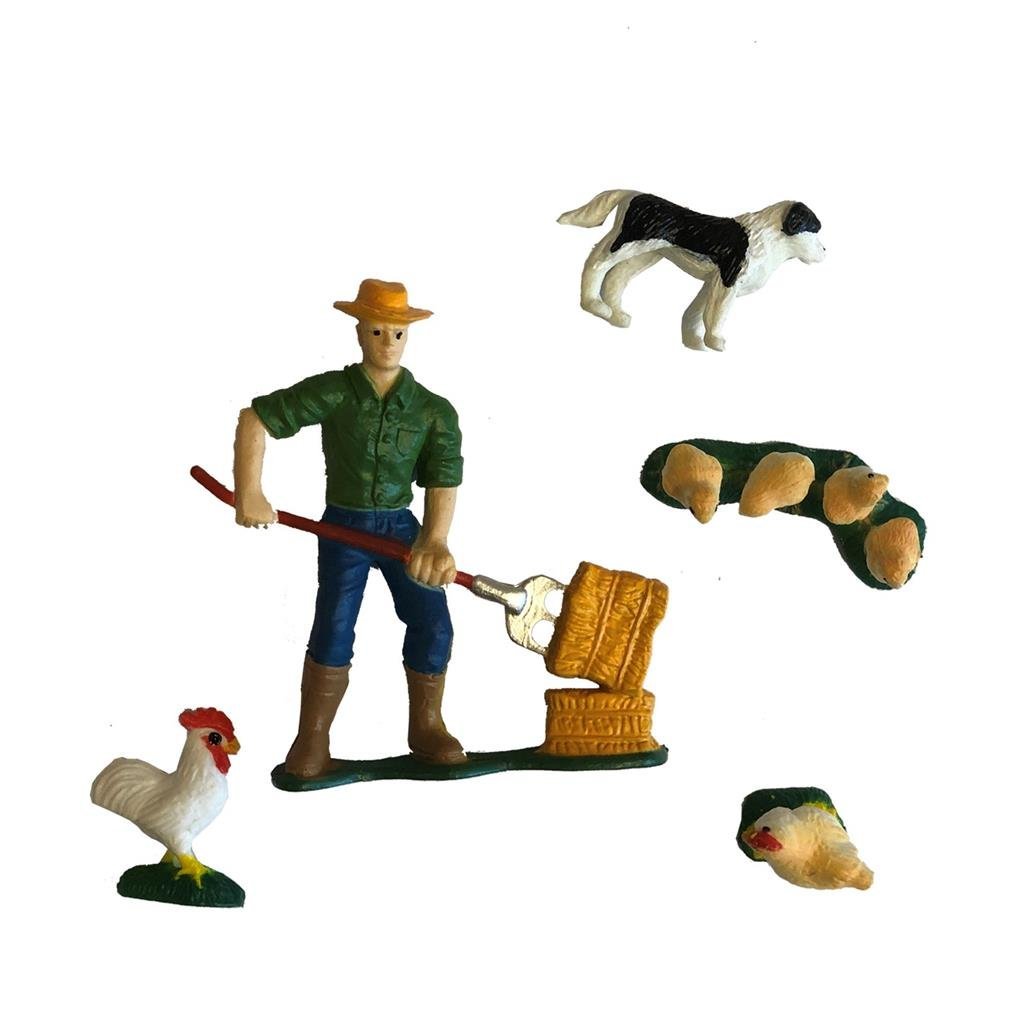 Ferme néerlandaise Néerlandais Farm Boer avec des animaux de ferme 5 pièces