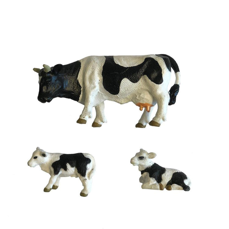 Vache de ferme néerlandaise de ferme hollandaise avec des veaux 3 pièces