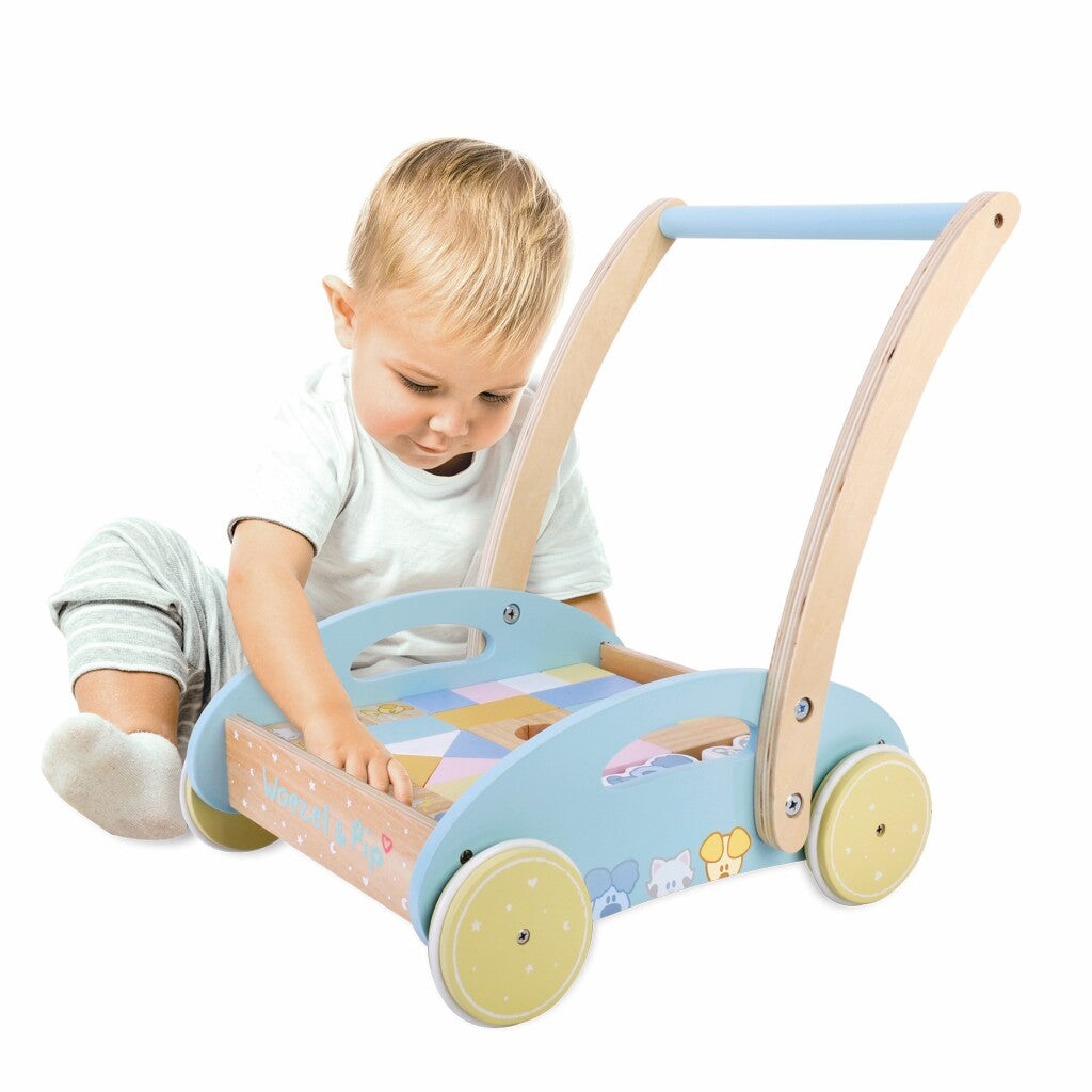 Toys Rubo et chariot en blocs en bois Pip 27x35x36 cm