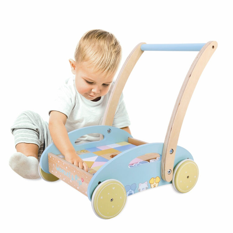Toys Rubo et chariot en blocs en bois Pip 27x35x36 cm