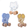 Woezel et Pip Rubo Toys figurines de roue en bois pour bébé assorties