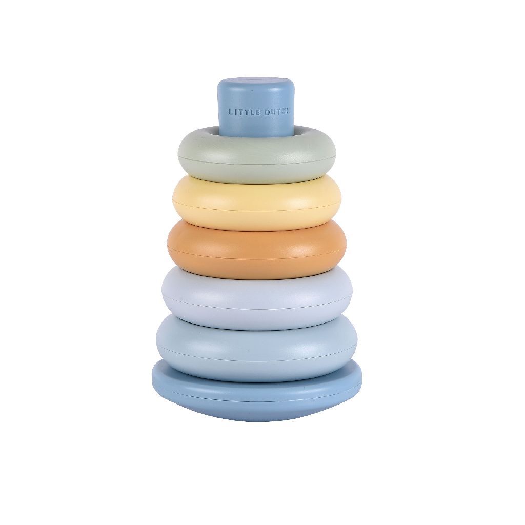 Petits anneaux hollandais à empiler bleu