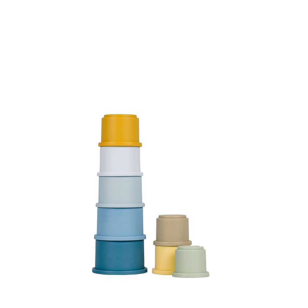 Petits gobelets hollandais à empiler bleu