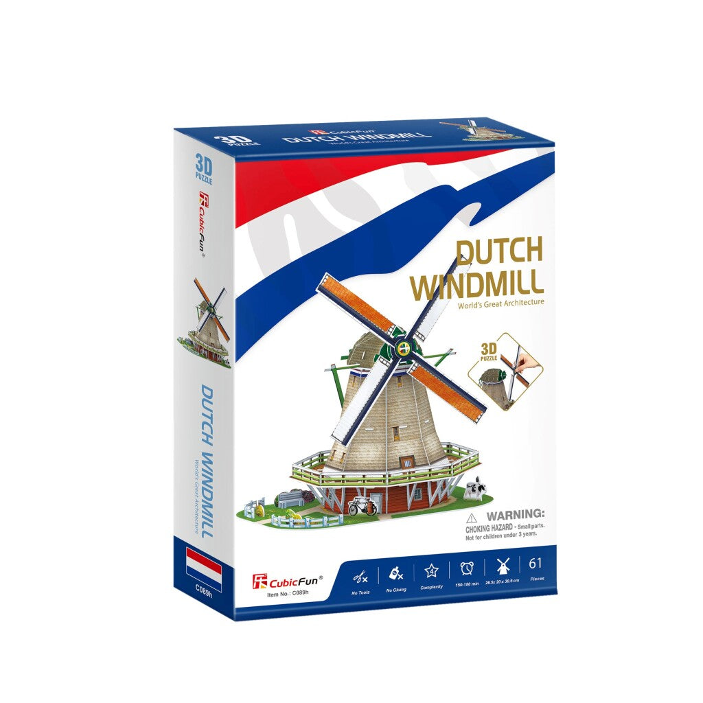 Fun cubic Fun Fun 3d Puzzle Dutch Windmolen 61 pièces