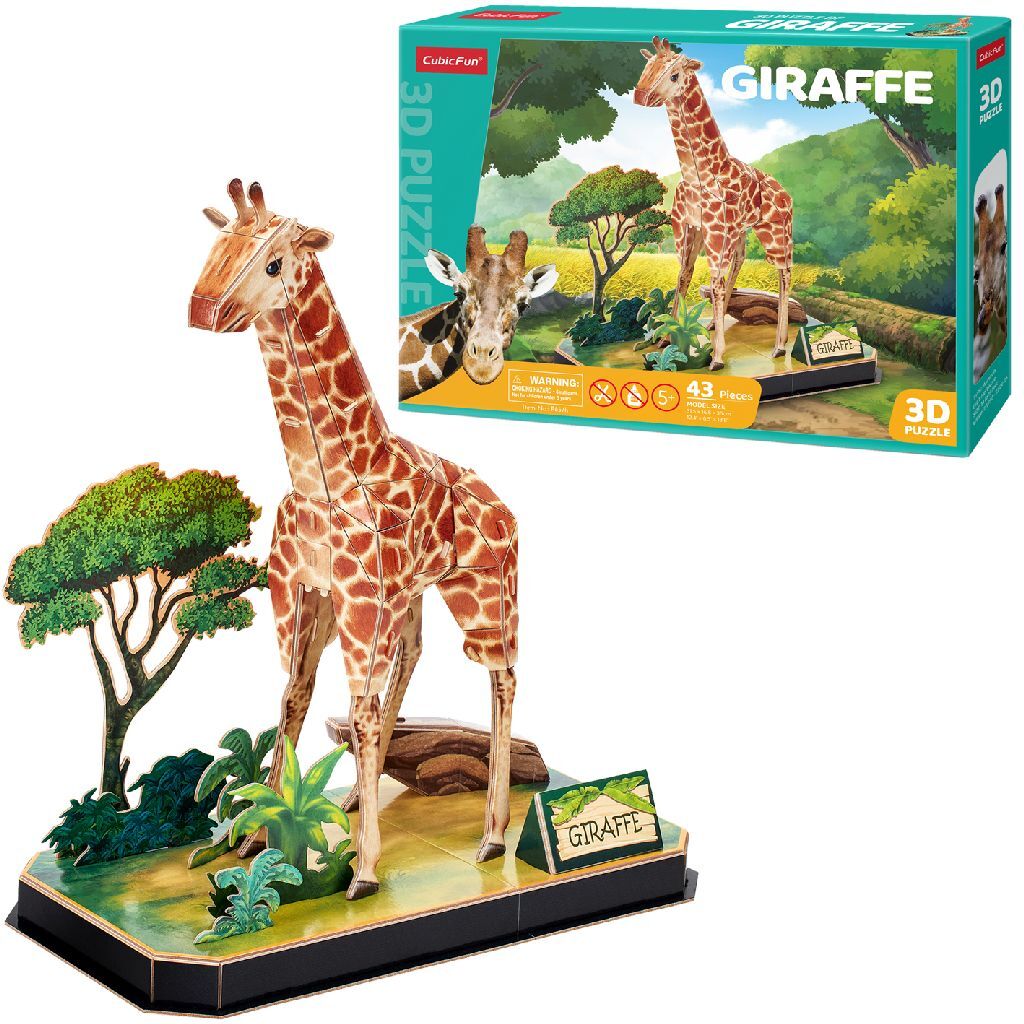 Fun cubic cubic fun 3d puzzle girafe 43 pièces