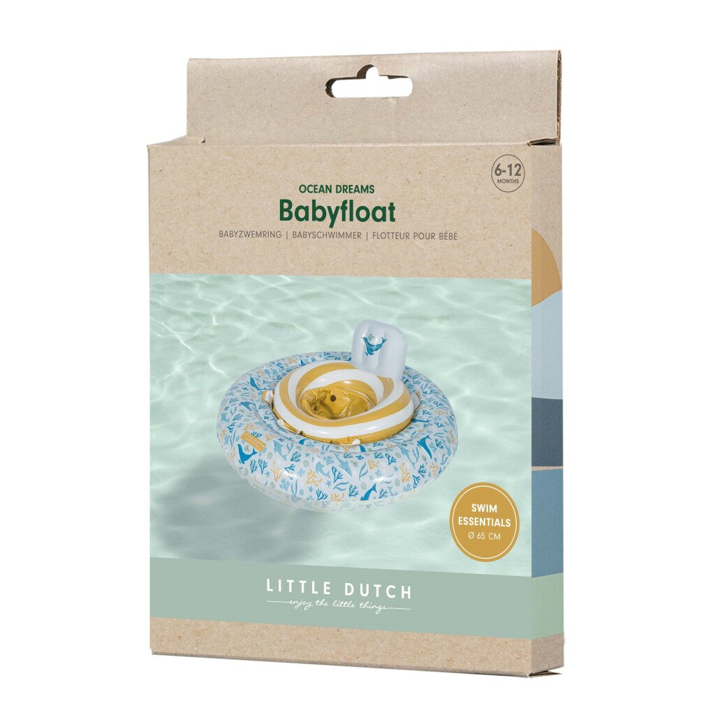 Petit Ocean Dreams Baby Swimming Ring bleu, 67 cm