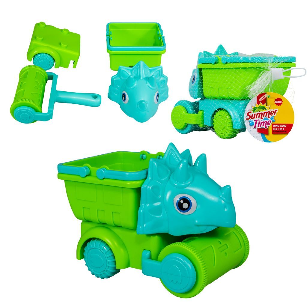 Ensemble de sable de dino en été 4in1 couleurs différentes