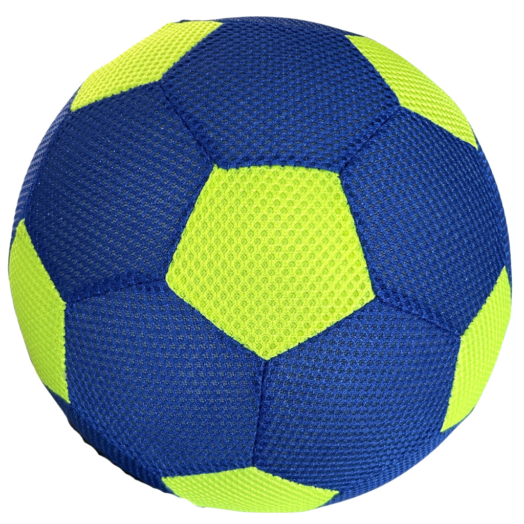 Boule gonflable en été avec pompe bleu vert
