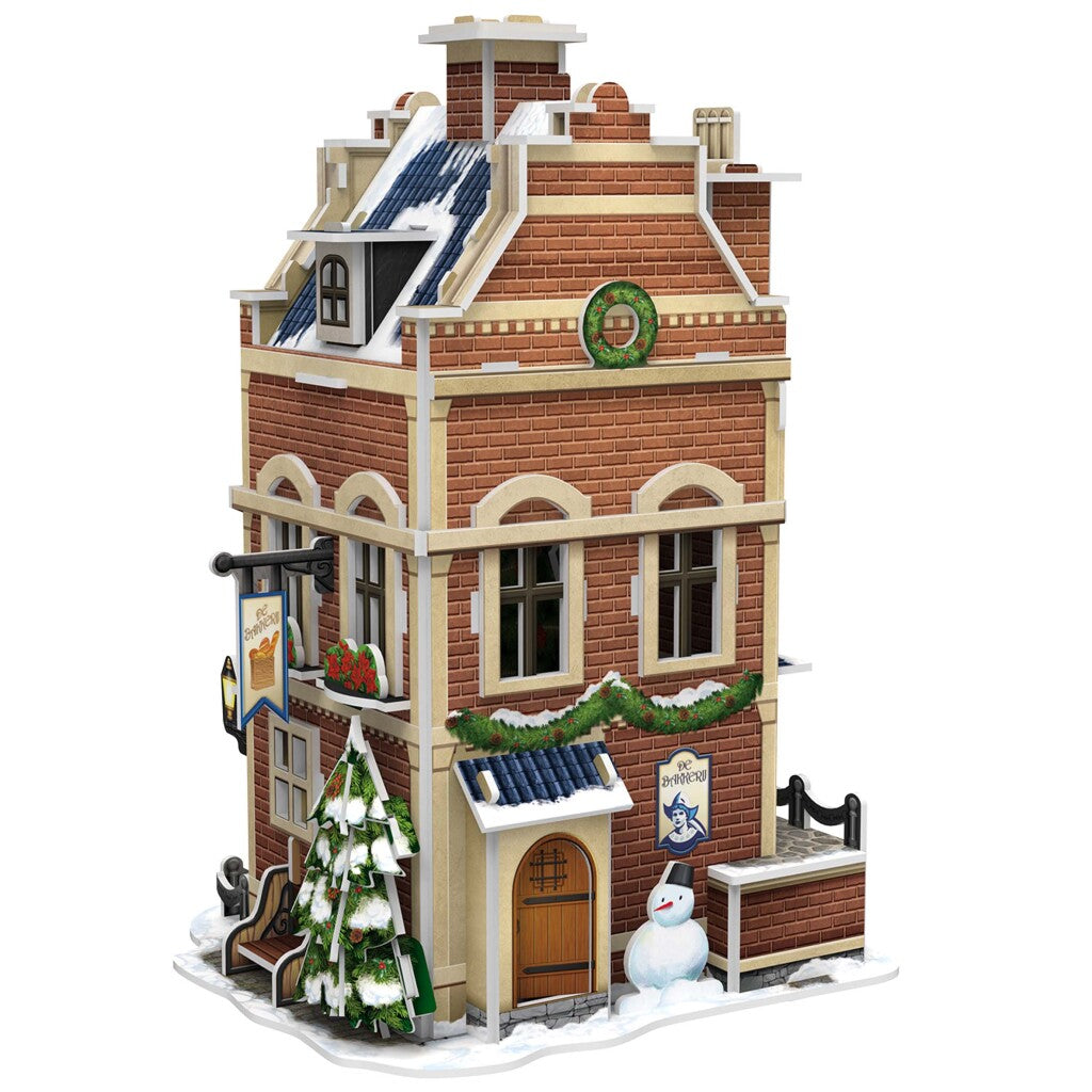 Fun cubic Fun Cubic Fun 3d Puzzle Hollands Huisje Winter Bakery + Light 65 Pieces
