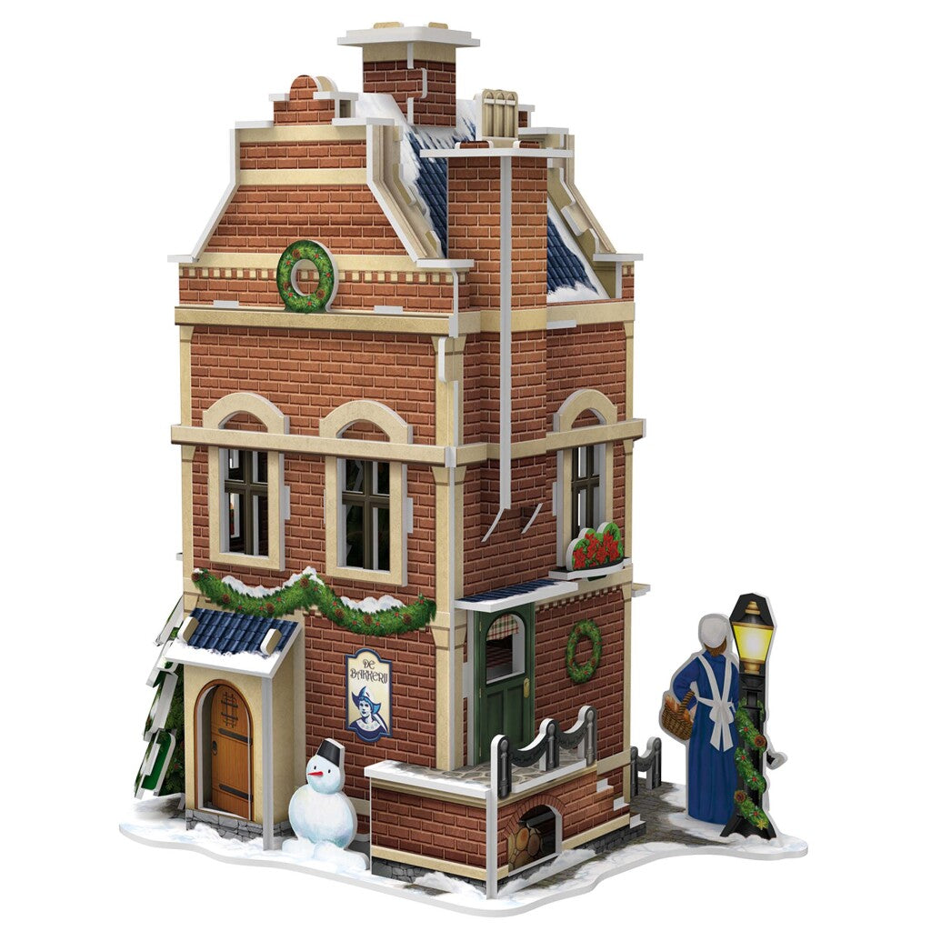 Fun cubic Fun Cubic Fun 3d Puzzle Hollands Huisje Winter Bakery + Light 65 Pieces