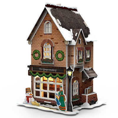 Fun cubic cubic fun 3d puzzle hollands huisje winter klompenMakerij + Light 53 pièces
