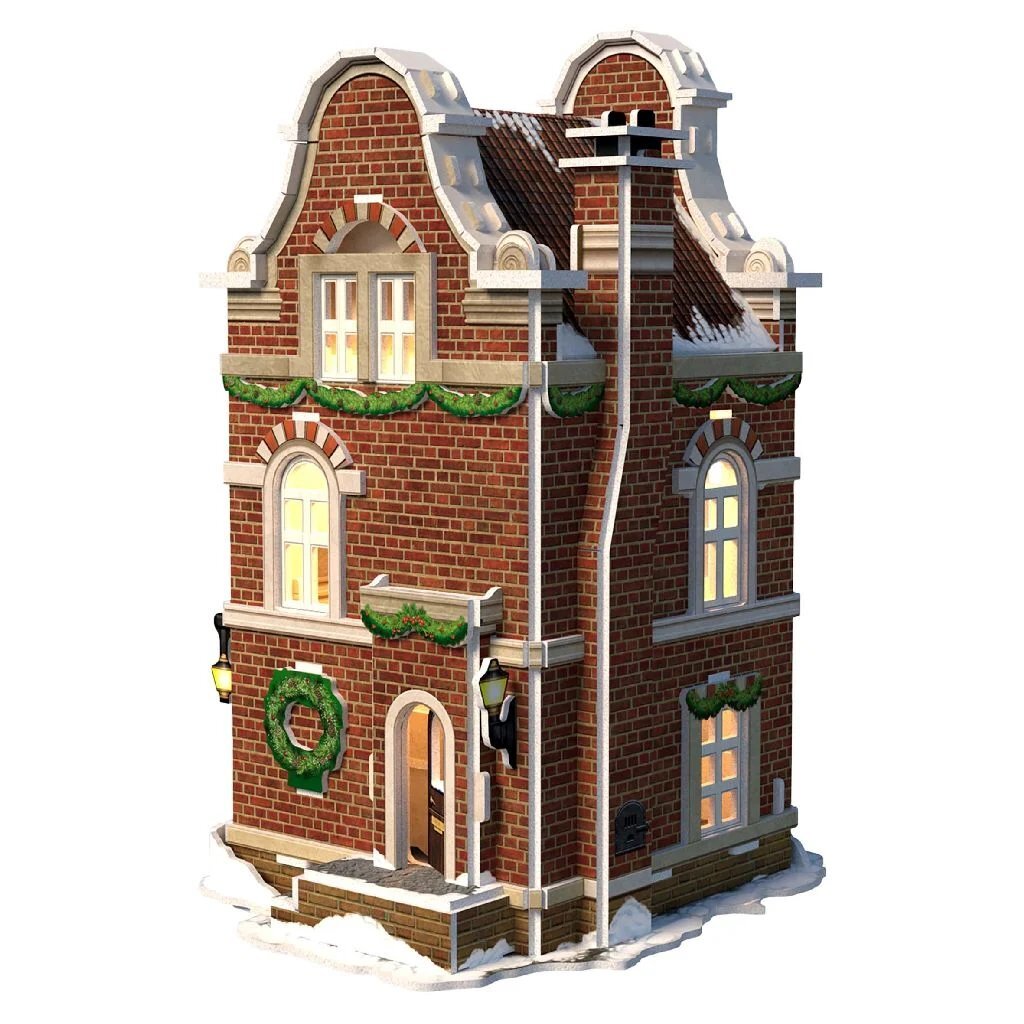 Fun cubic Fun Fun 3d Puzzle Dutch House Winter Cheese Shops + Light 60 Pieces