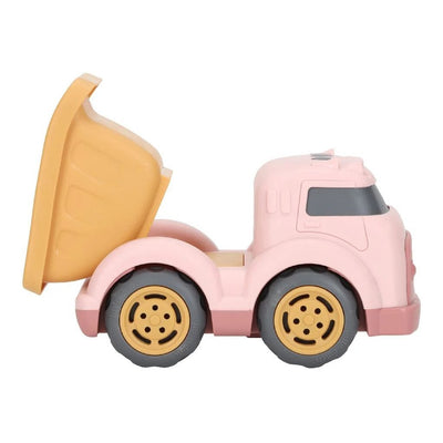 Petit camion de construction néerlandais rose, 17 cm