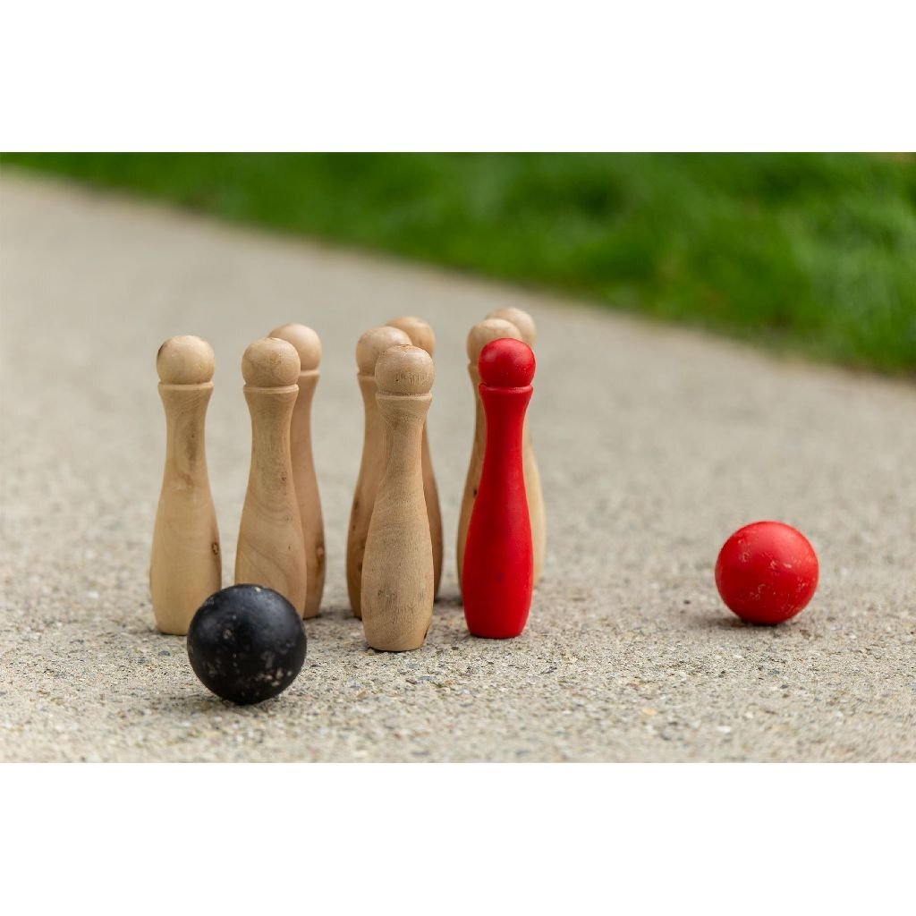 Jeu de jardin en plein air en bois de bowling