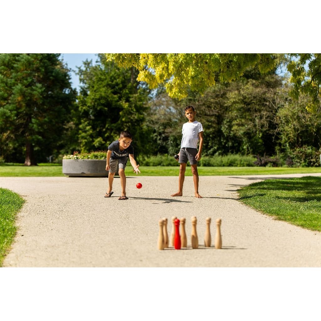 Jeu de jardin en plein air en bois de bowling