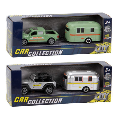 City car collection die-cast pick-up avec remorque 1:50 assorti