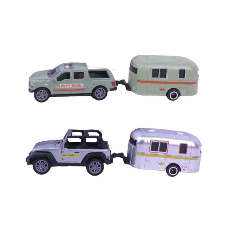 City car collection die-cast pick-up avec remorque 1:50 assorti