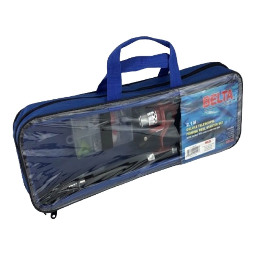 Jeu sur le démarreur de pêche set de luxe dans le sac de rangement