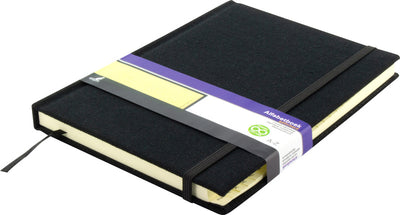 Kangaro Kangaro K-5105 Alphabetboek A5 A-Z Couverture dure en lin noir, 208 pages, ruban de lecture, élastique
