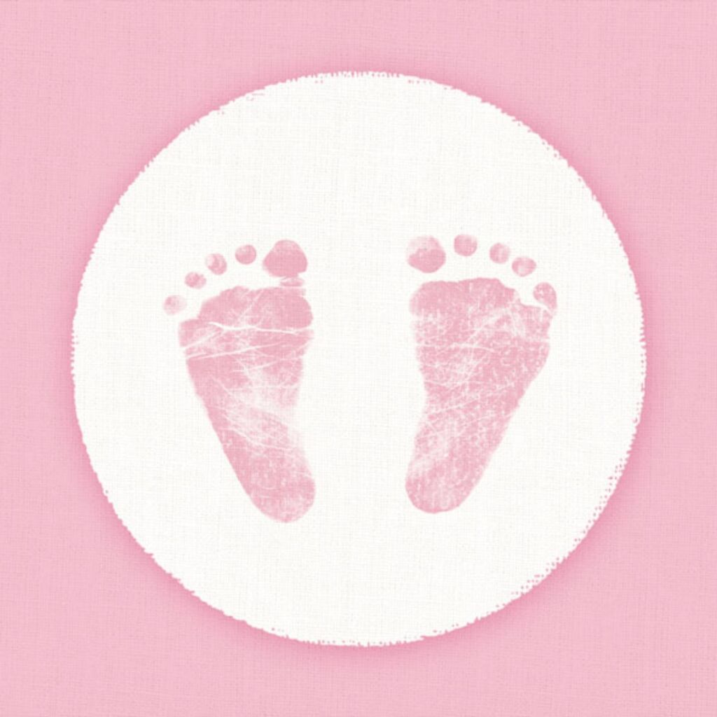 Ambient Ambient Napkins Baby pieds 33 cm rose