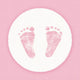 BASIC NAPKINS Baby Feet Girl 25 cm 20 pièces